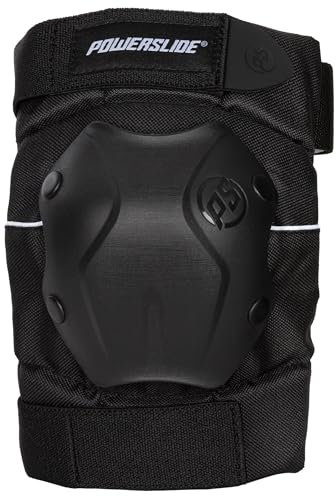 Powerslide Schutzausrüstung Standard Black Knieschützer, für Inline- und Roller Skating, Skateboarding, CE-geprüft