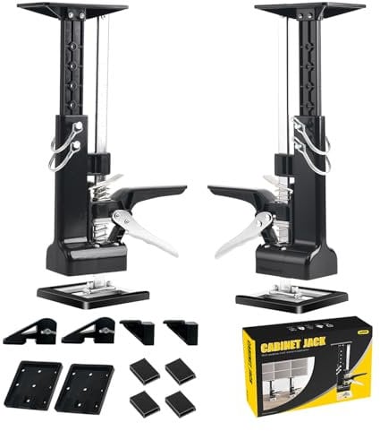 2 Stück Kabinett arbeitssparender Armheber, Aufzug, Handheber, Wandfliesen-Locator, Installation von Schrankheber und Türbrett-Heber, Waschmaschinen-Nivellierung, 160 kg Hubkapazität