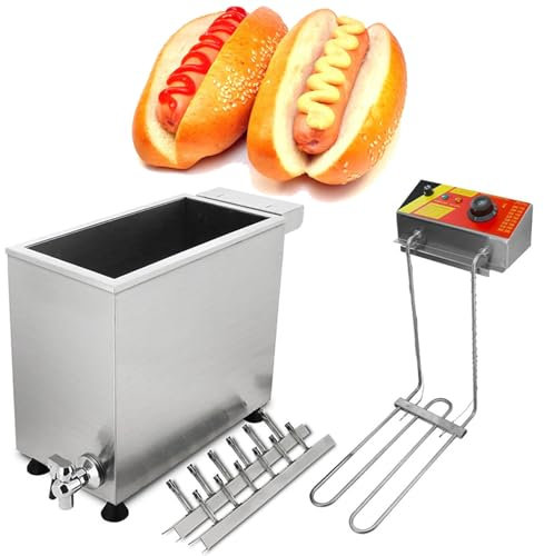 RayGenius Large Capacity Cheese Hot Dog Stick Making Machine, Industrial Electric Commercial Fryer, Fast Food Restaurant。