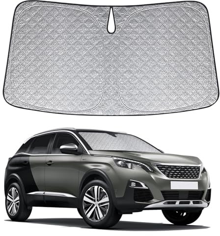 Parasol para Coche Delantero Reemplazo para Peugeot 5008 2017-2024, Plegable Parasol para Parabrisas de Coche, Bloquea El 99% de Los Rayos UV y Mantiene Fresco El Vehículo