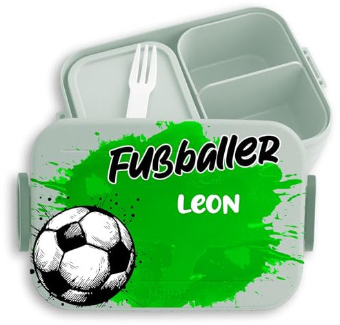 Shirtracer Mepal Lunchbox Kinder personalisiert Fußballer mit Name