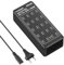 Cargador USB, estación de Carga USB A de Escritorio de 20 Puertos, Cargador Inteligente USB multifunción de 100W, Compatible con iPhone 11/12/13/14/15/Samsung S22/S23/S24/ Google Pixel/iPad/Tablets