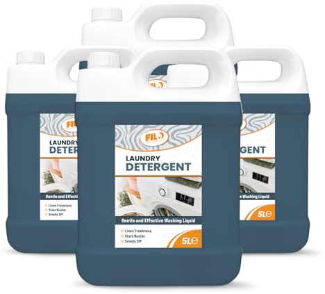 FILO Laundry Detergent Liquid 4x5 Litre – Concentrated Washing Liquid & Laundry Liquid, Fresh Linen – 256 Washes, Professional Strength Formula for Sensitive Skin