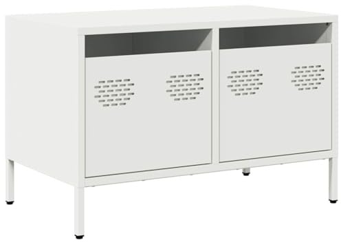 vidaXL TV-Schrank Weiß 68x39x43,5 cm Kaltgewalzter Stahl