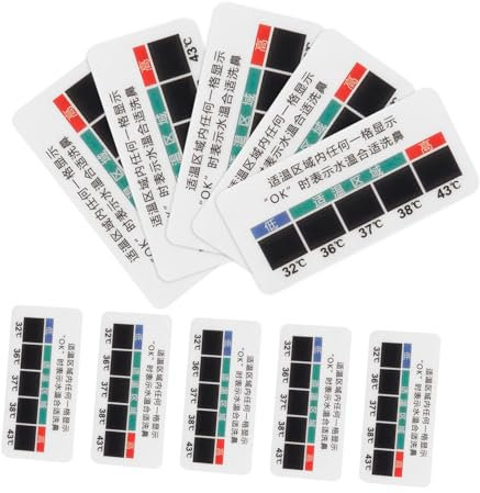 Beaupretty 10stücke Temperaturaufkleber Für Salzlösung Flüssigkeitsflasche Temperaturstreifen Zum Einfachen Ablesen Zuverlässige Messung Für Nasendusche Und Klinische Anwendung Praktisch Für