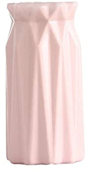 Blumentopf im nordischen Stil aus Keramikimitat, Origami-Vase aus Kunststoff, Flasche, Heimdekoration (rosa), Blumenvase, nordischer Blumentopf, Origami-Vase, Keramikimitat-Vase