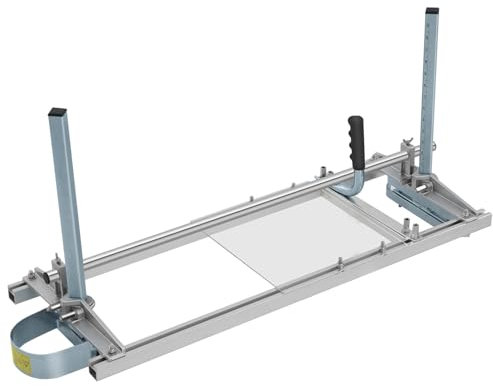 Segheria a Catena Portatile Professionale 14-36 Pollici (350-920 mm) - Sistema di Guida in Acciaio Zincato - Spessore di Taglio Regolabile 5-300 mm - Per Carpentieri e Lavori Forestali