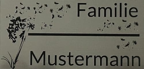 Namensschild mit Gravur – selbstklebend – individuell mit Wunschname/Wunschtext – personalisiertes Schild für Türklingel, Briefkasten, Spind, Tür & Schrank – DIY – 3DMB