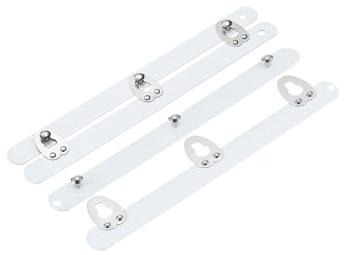 sourcing map Corset Busk 6 Inch, 2 Pairs Spring Steel Boning Support, White Metal Sewing Buttons with 3 Silver Hook & Eye Closure for Women Garment, Wedding Party Dress Corset, 0.5 Width