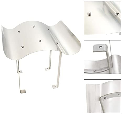 WSJHUHK Haus & Garten, Kamin & Holzofen Zubehör, Kamin Cowl Edelstahl Silber