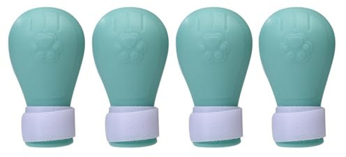 Katzenpfoten-Abdeckung, Pfoten-Schutz, Pfoten-Wundstiefel, Silikon, kratzfest, Katzenhandschuhe, Dusche, Silikon-Katzenpfotenabdeckung, kratzfest, bissfest, 4 Stück