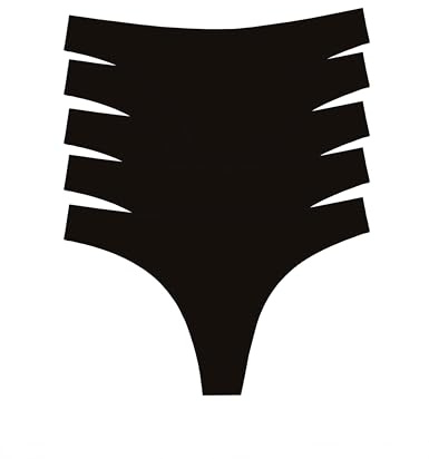Occulto Damen Seamless Tanga 5er Pack (Model: Ravenna), Nahtloser String Damen Schwarz S