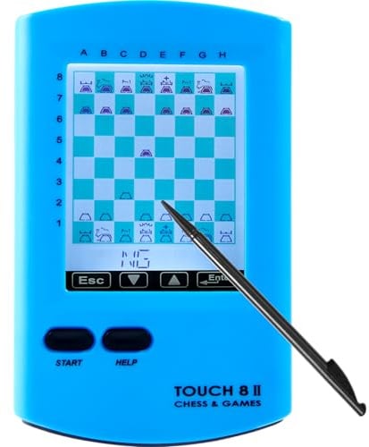 CNSENIOR Scacchiera elettronica palmare, computer di scacchi touch 8 in 1 con allenamento AI, display HD da 2,9 pollici, set di scacchi da viaggio portatile per bambini e adulti, oltre 220 giochi