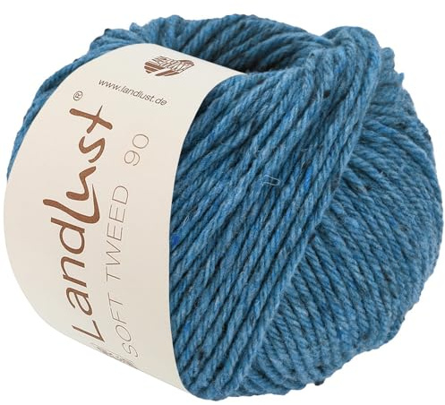 LANA GROSSA Landlust Soft Tweed 90 | Klassisch verzwirntes Tweedgarn aus Schurwolle mit mehrfarbigen Noppen | Handstrickgarn aus 100% Merinowolle | 50g Wolle zum Stricken & Häkeln | 90m Garn FB29
