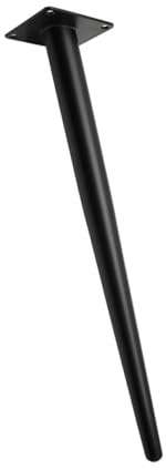 FUTUREORYY Metal Furniture Table Legs 45cm Black Tapered Iron Cabinet Sofa Replacement Feet for Dining and Office Tables
