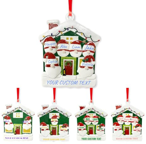 Personalisiertes Paar Ornament 2025, kostenlose Anpassung, Name, UV-Druck, Familie von 2/3/4/5/6, Weihnachtsschmuck für Baum, individuelles Geschenk, erstes Weihnachts-Andenken, gemeinsames Alt