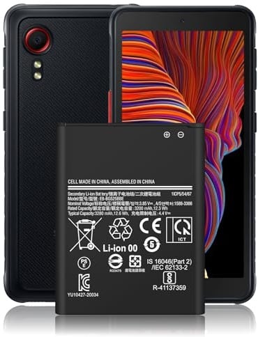 3200mAh EB-BG525BBE Akku für Samsung Galaxy Xcover 5 (G525F) | 2026 Upgrade, High-Density-Zellen, hohe Kapazität Lithium-Ionen ErsatzAkku
