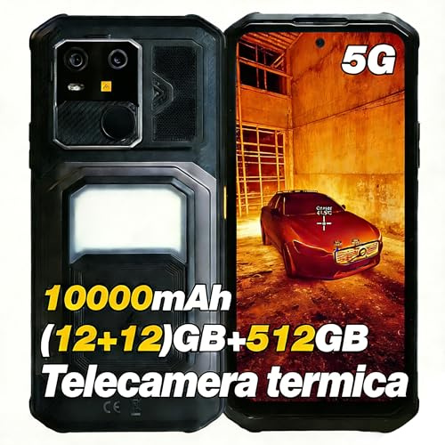 AGM G3 Pro Smartphone Senza Contratto-Android 15,Telecamera Termica Integrata,24GB+512GB,Display FHD+ 6.72 120Hz,64MP+50MP+2MP/10000mAh,Dual SIM IP68 Impermeabile,NFC/OTG/GPS/Face ID