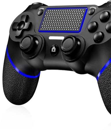 Shiptree Controller Wireless per PS-4, Gamepad Joystick Controller per Ps4/Pro/Slim/PC, Batteria da 600mAH, Doppia Vibrazione, Giroscopio, jack per Cuffie da 3,5mm,Touch Panel