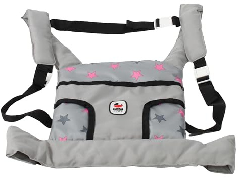 Bayer Chic 2000 Puppen-Tragegurt | Puppentrage | Sternchen Grau | Bequemer Tragegurt für Puppen bis 50 cm. Verstellbare Gurte. Modernes Sterne-Design in Grau. Ideal für Rollenspiele.