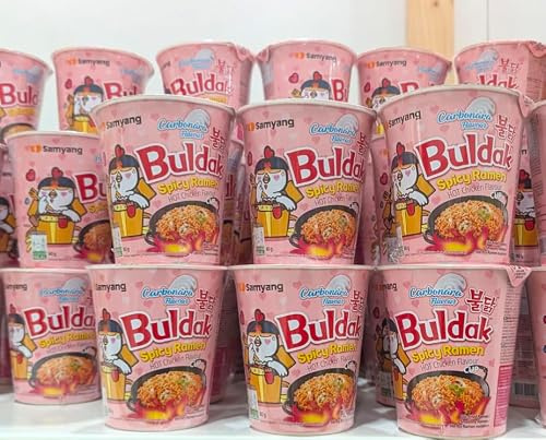 Spicy Ramen Cup, Carbonara Creamy Hot Chicken Flavour, Instant Noodles, Pack of 4