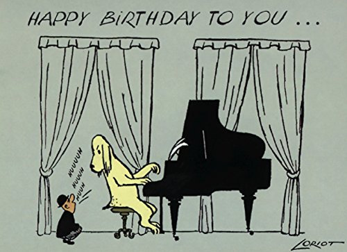 Inkognito Postkarte A6 • 006 ''HB/Klavier Künstler: Loriot • Geburtstag