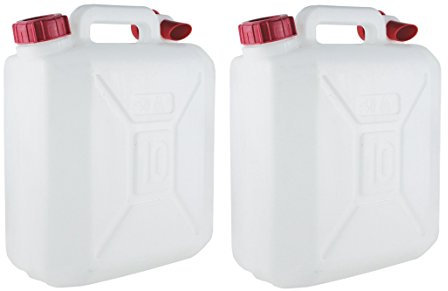 Unibos 2 x 10 Litre Jerry Can Water Storage Petrol Diesel Fuel Container Camping Caravan Water storage