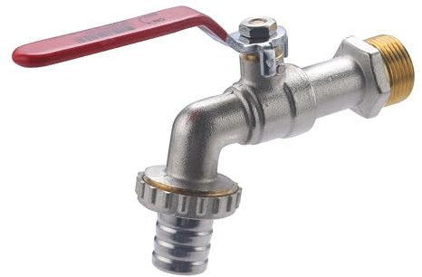Robinet Exterieur 1/4 de tour mâle 20x27 - mâle 26x34 + raccord au nez Ø19 NOYON & THIEBAULT