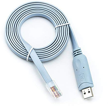 RW RoutersWholesale CAB-CONSOLE-RJ45 - Cavo console DB9-RJ45, 6 piedi per Cisco