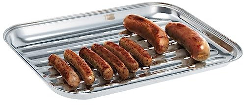 bremermann Grillschale, Grillpfanne Edelstahl, ca. 35 x 24,5 cm, 1 Stück