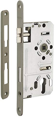 THIRARD - Boitier de serrure encastrable à cylindre pour porte d'entrée, gauche, axe 55mm, bouts ronds