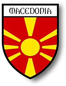 Akachafactory Aufkleber Sticker autoaufkleber Wappen Schild Flagge flaggen Fahne mazedonien