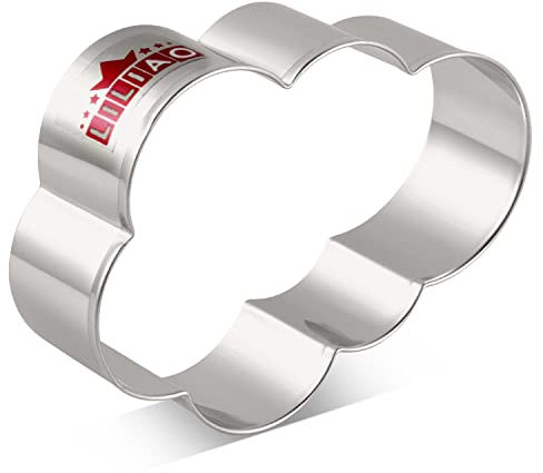 LILIAO Cloud Cookie Cutter - 3.6 x 2.6 inches - Stainless Steel
