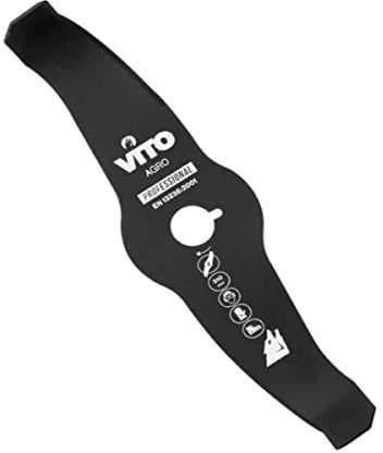 VITO Professional UNIVERSAL 2-Zahn Mulchmesser - 310mm - Dickichtmesser - Häckselmesser- für Motorsense, Freischneider - 25mm Lochdurchmesser - aus hochwertigem, gehärtetem Stahl