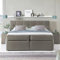 Furniture for Friends 3F Boxspringbett Bea 180x200 cm Beige/Grau Härtegrad H2/H3 | 7-Zonen Taschenfederkern Matratze + Visco Topper | mit Bettkasten für Stauraum