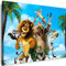Myartstyle - Bilder Film Cartoons Tiere Kinder Madagascar 3 70 x 50 cm LeinWandBilder Xxl - 1 Teilige WandBilder Art 3D Modern Kunstdrucke w-a-2042-86