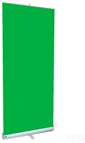 MyMaxxi | Mobile Greenscreen Videorückwand als Streaming Hintergrund | 100x210 cm | Hintergrund Video Foto Photo | Background Photography Chromakey