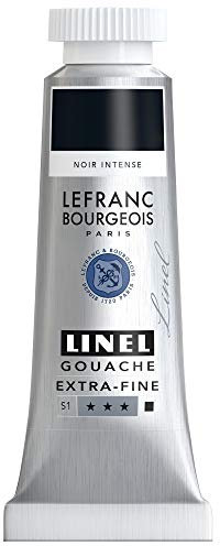 Lefranc Bourgeois Linel Gouache Extra-Fine Tube 14ml Noir Intense Série 1