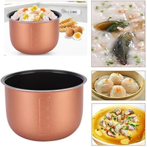 Heaveant Olla de Cocción Interior, Accesorios de Repuesto de Contenedor de Revestimiento de Olla de Cocción Interior Antiadherente para Olla Arrocera para 1,5 L 1,6 L (Diámetro: 15,8 cm)