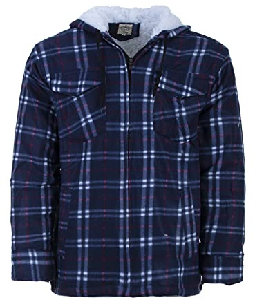 Hoang Textil GmbH Herren Thermohemd Arbeitsjacke Holzfäller Thermojacke Kapuze Hoody Größe M -3XL, Farbe:Schwarz, Größe:3XL