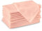 Encasa XO Baumwollstoffservietten | 12er-Set | Größe 43x43 cm | Peach Volltonfarbe | Waschmaschinenfest