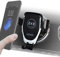 Handyhalterung Auto mit Ladefunktion für runde Lüftung, Wireless Car Charger, Handy Zubehör für Mercedes und KFZ mit rundem Lüftungsgitter, für alle iPhone, Samsung, Huawei, LG mit Qi Standard