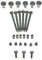 KAISH Ganzes Set Edelstahl Tremolo Feinstimmer Schrauben Saiteneinsatz Block Sattel Befestigungsschrauben Sicherungsmutter & String Lock Schrauben für FR