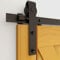 CCJH 7.5FT/224cm Heavy Duty Sliding Barn Door Hardware Track Kit J Shape Roller Hanger Set for Single Wooden Door with Adjustable Floor Guide - Interior Doors -Easy to Install