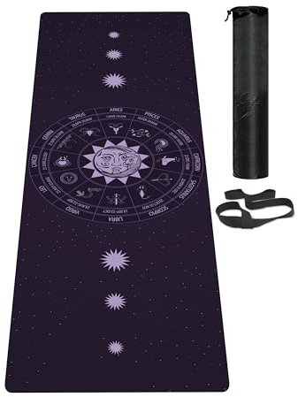 LaiEr Yogamatte, rutschfeste, umweltfreundliche Trainingsmatte mit Tragegurt, Dicke Übungs- und Trainingsmatte für Yoga, Pilates und Fitness (183 cm x 61 cm x 6 mm)