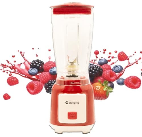 BEHOME Frullatore Elettrico per Smoothies e Frullati | Mixer da cucina con Bicchiere da 600 ml e lame in Acciaio Inox