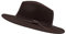Walker & Hawkes Ranger - Unisex Fedora-Hut aus verformbarem Filz - mit Lederband - Braun - XL (60cm)
