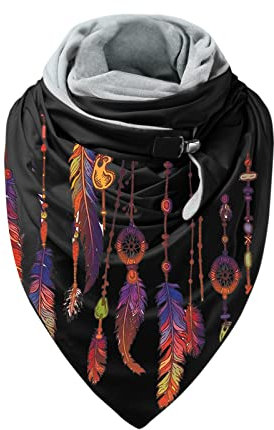 Dreieck Schal Damen Winter Warm Knopfschal Flauschiger Halstuch Schal Vintage Schlupfschal Kuschelig Herbst dreieck Loop schal Baumwolle Deckel Dreieckstuch