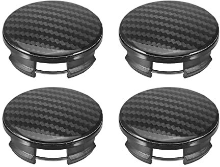 A ABSOPRO 4 Pièces Cache Moyeux OD 57mm ID 50mm Couverture Universelle de Jante de Pneu de Véhicule Noir