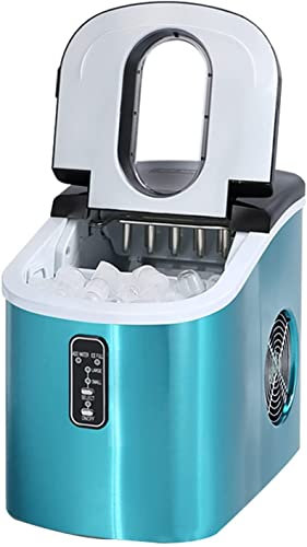 Samnuerly Compact Portable Ice Maker, Ice Maker Machine for Countertop Fridge, Ice Cube Maker, Low Noise for Restaurants, Bars, Homes and Offices Shop (H)